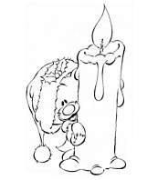 coloriage pimboli bougie de noel